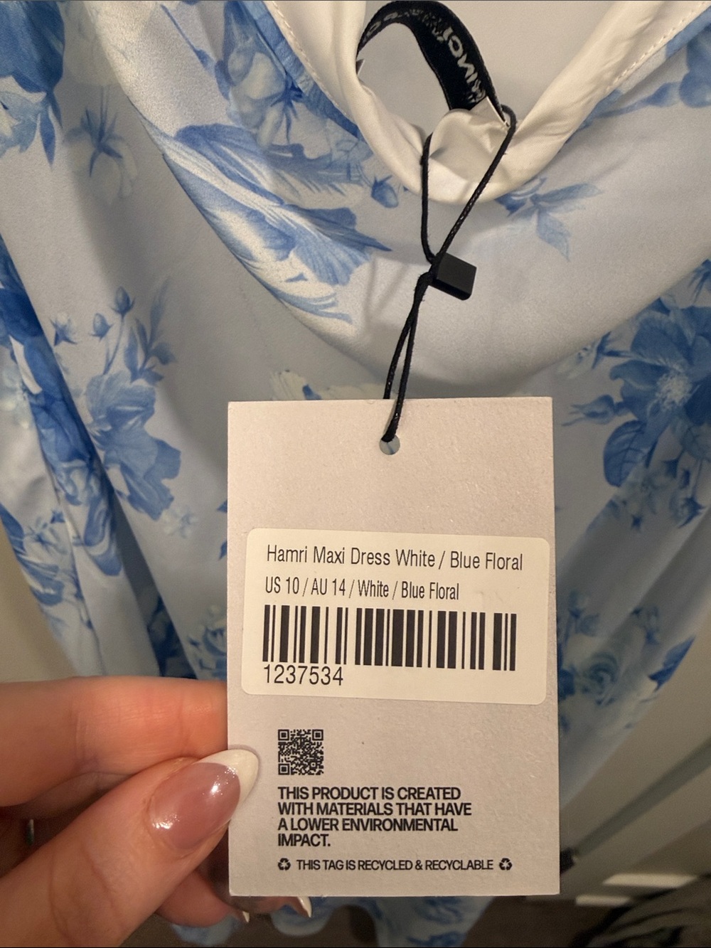 Princess Polly Light Blue and White Floral Maxi Slip Dress - Picture 7 of 9